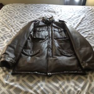 BAPE Leather  Bomber Jacket